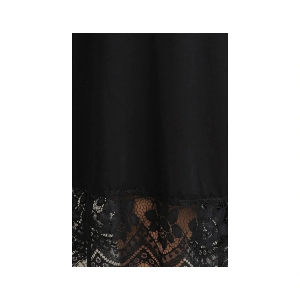 SOLD OUT Plus Pant Gaucho High Waist Lace Black Capri Wide Leg Bohemian - Picture 5 of 6